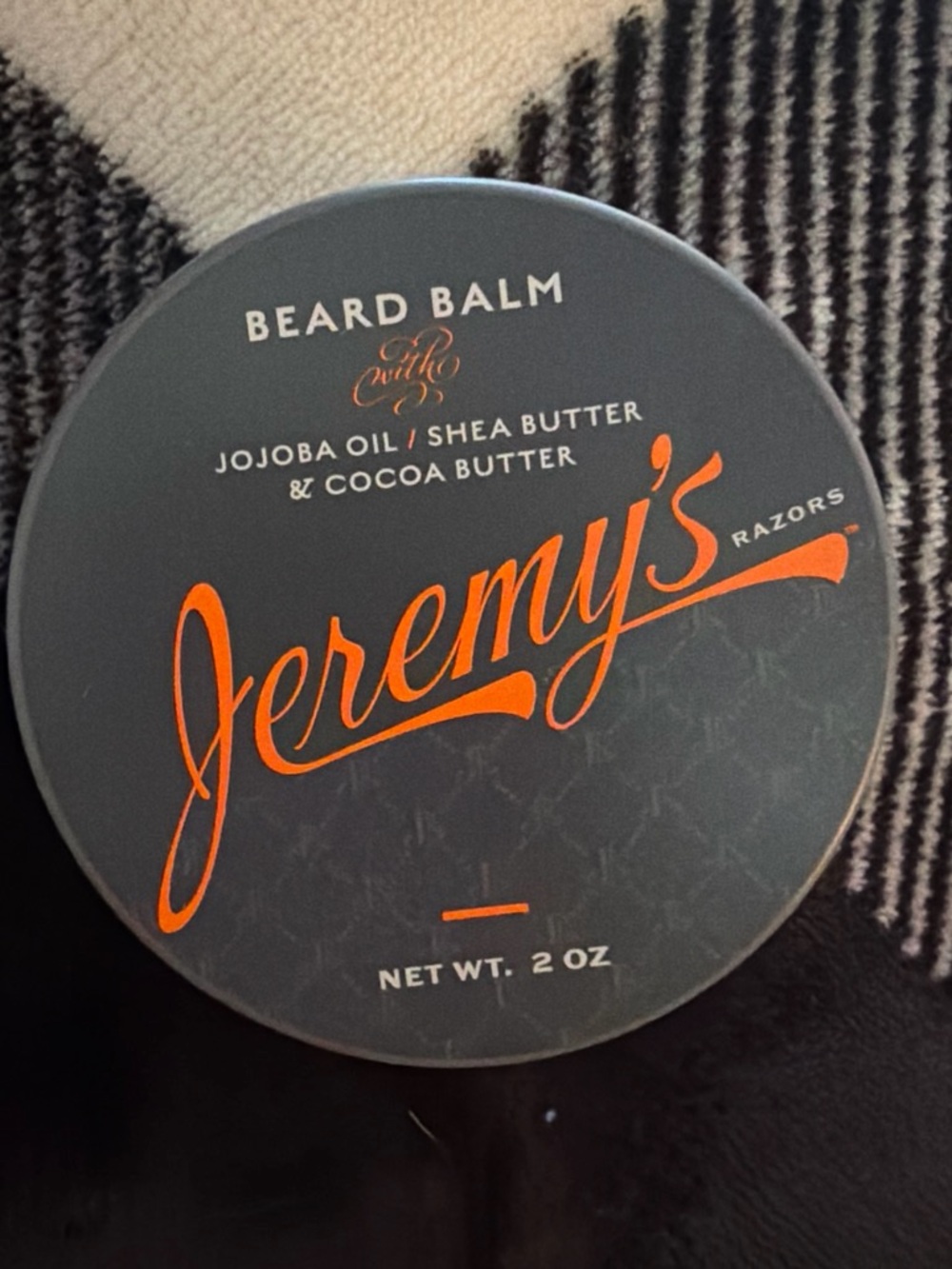Beard Balm - Black with Orange Logo